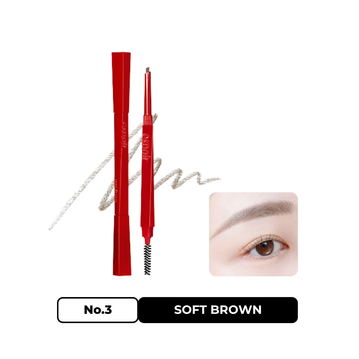 Chì Kẻ Mày Espoir The Brow Balance Pencil No.3 Soft Brown