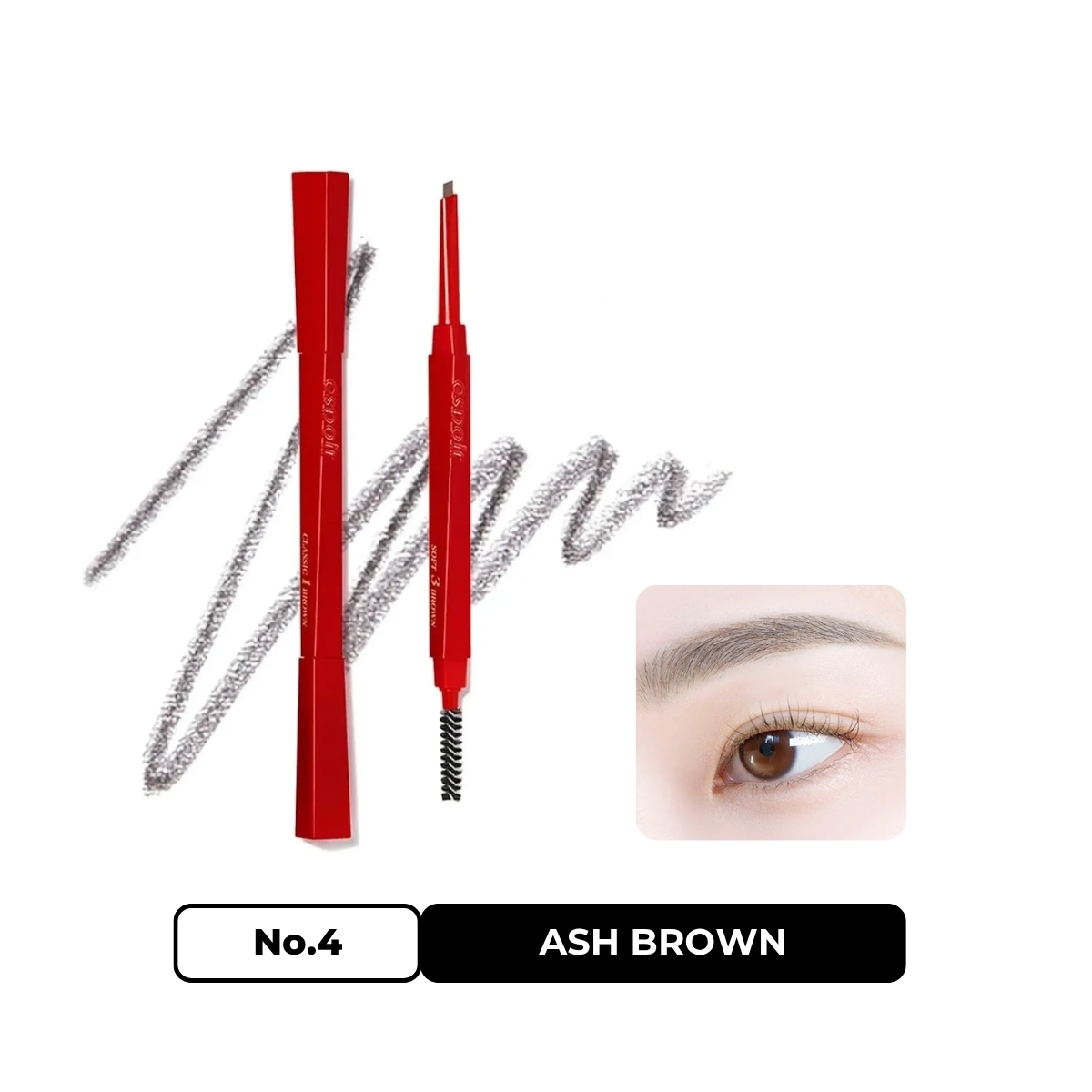 Chì Kẻ Mày Espoir The Brow Balance Pencil No.4 Ash Brown