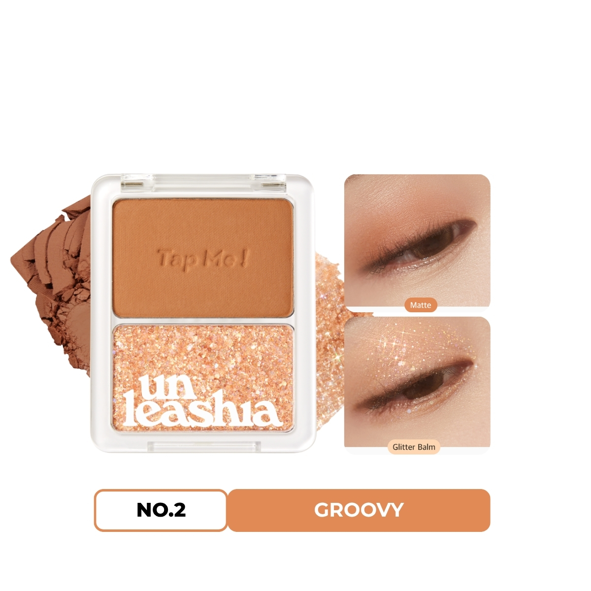 Phấn Mắt Unleashia Tap Me Palette Duo 2 Ô - NO.2 Groovy