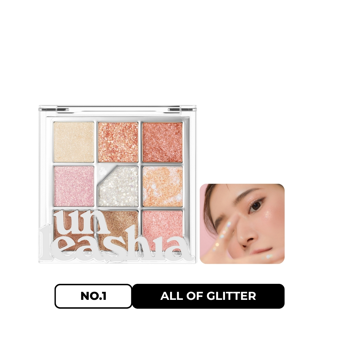 Phấn Mắt Unleashia Glitterpedia Eye Pallete 9 Ô - NO.1 All of Glitter