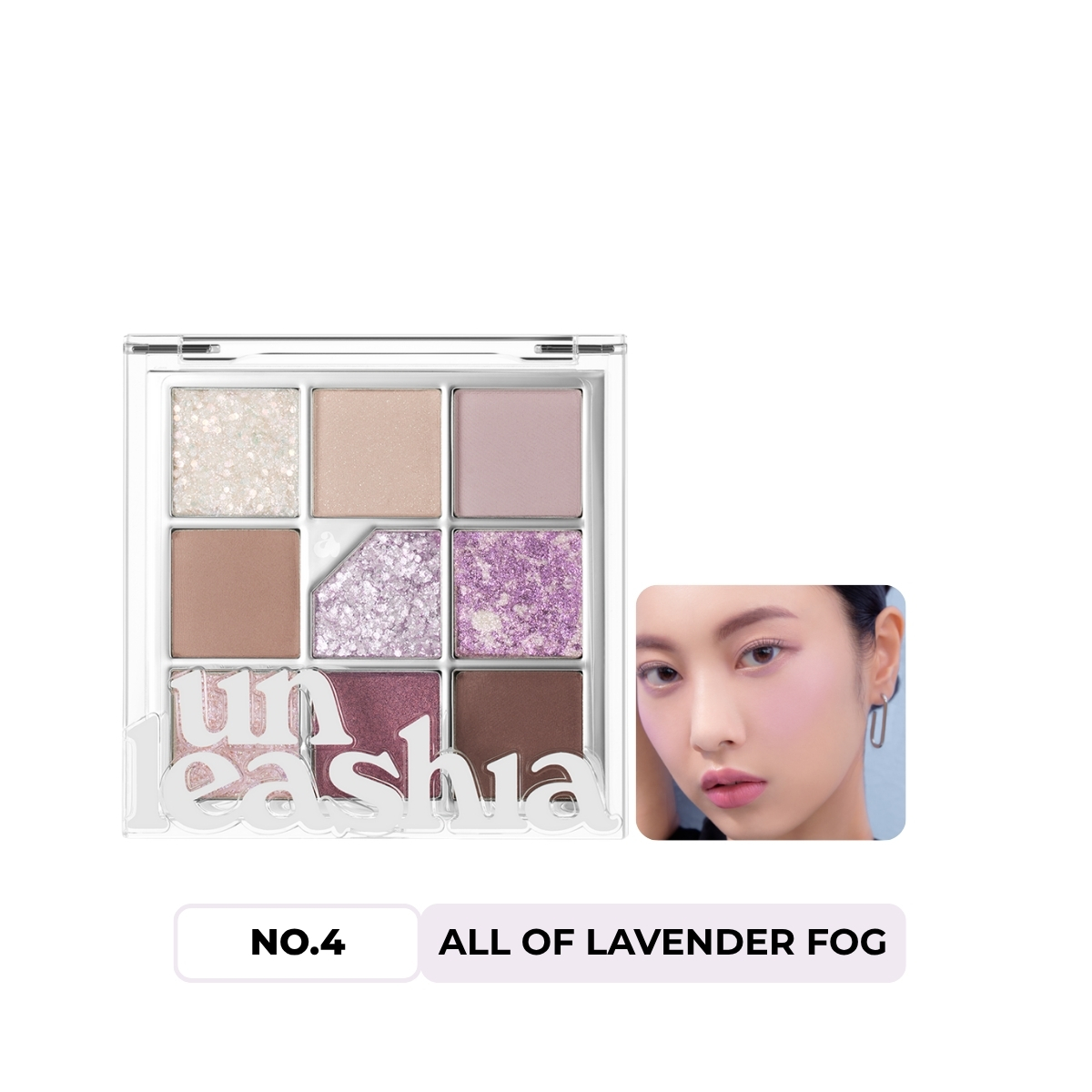Phấn Mắt Unleashia Glitterpedia Eye Pallete 9 Ô - NO.4 All of Lavender Fog
