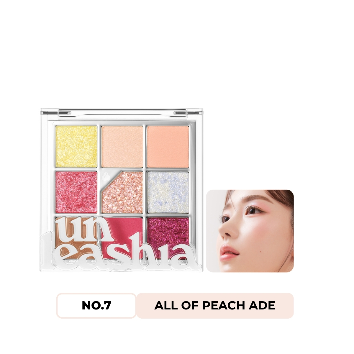 Phấn Mắt Unleashia Glitterpedia Eye Pallete 9 Ô - NO.7 All of Peach Ade