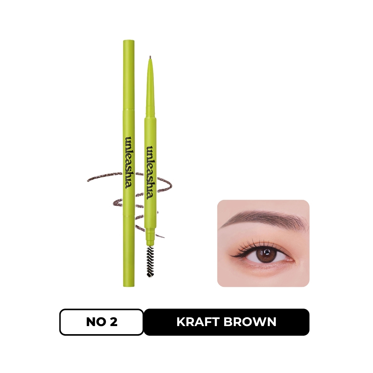 Chì Kẻ Mày Unleashia Shaper Defining Eyebrow Pencil - NO2 Kraft Brown