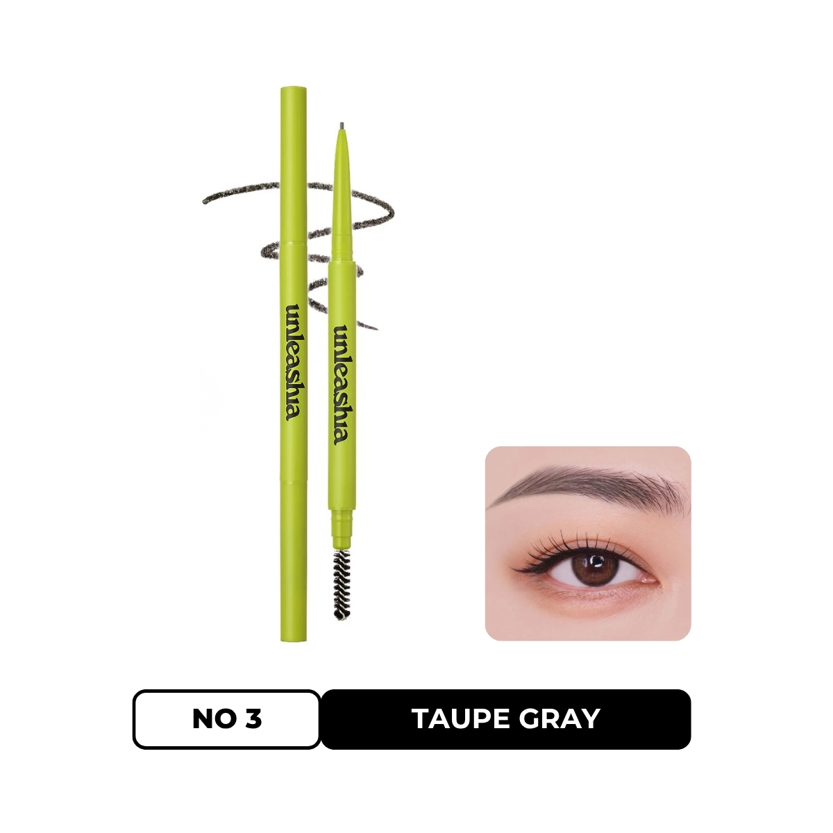 Chì Kẻ Mày Unleashia Shaper Defining Eyebrow Pencil - NO3 Taupe Brown