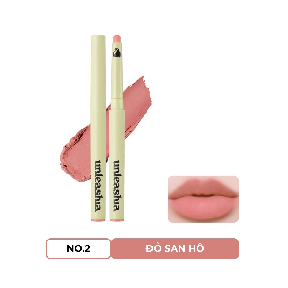 Chì Kẻ Viền Môi Unleashia Oh! Happy Day Lip Pencil - NO.2 KEEP SMILE