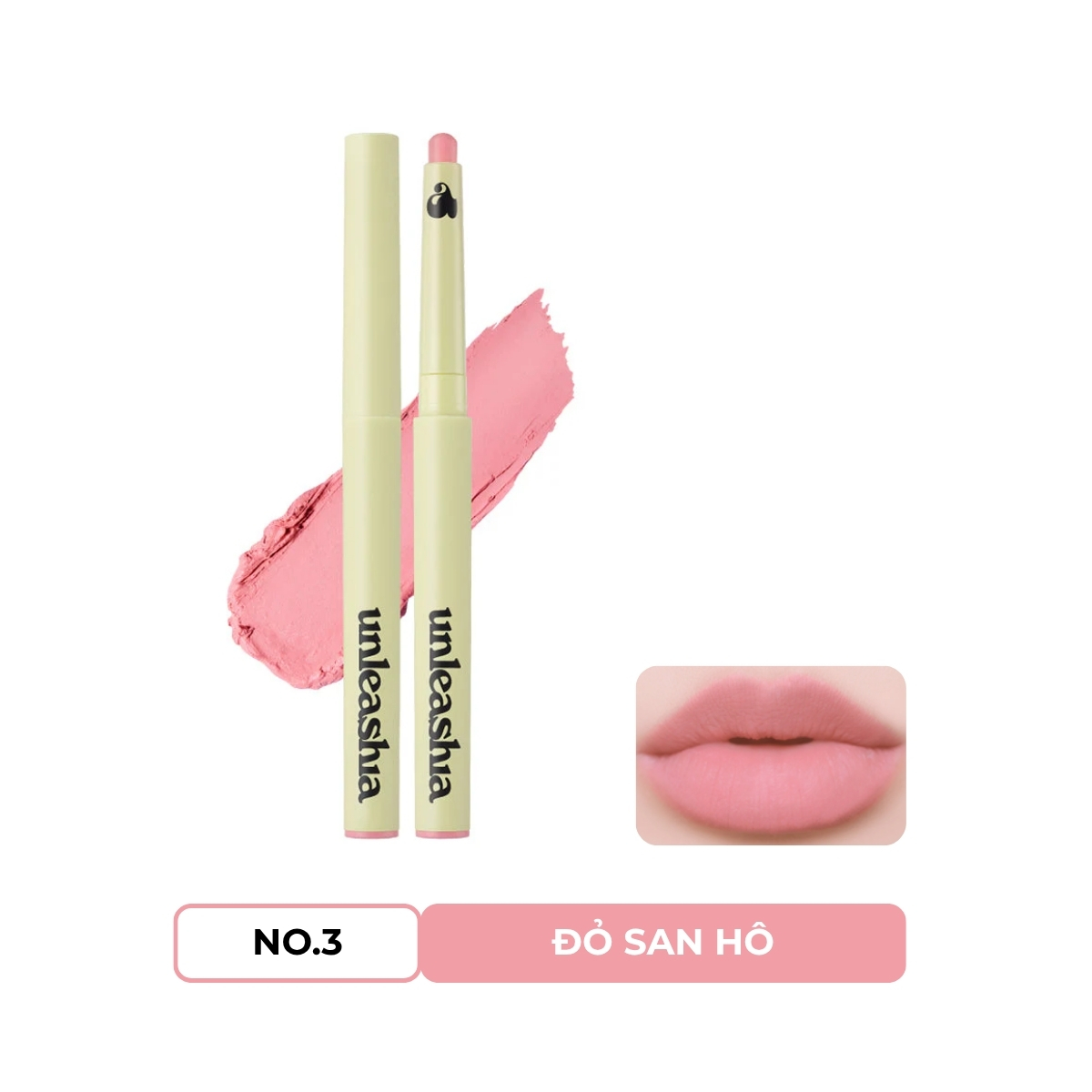 Chì Kẻ Viền Môi Unleashia Oh! Happy Day Lip Pencil - NO.3 STRAWBERRY CAKE