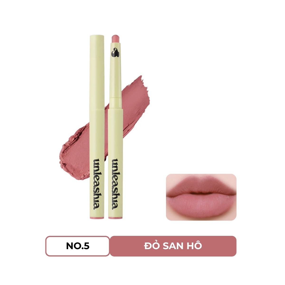 Chì Kẻ Viền Môi Unleashia Oh! Happy Day Lip Pencil - NO.5 LOVE ROSE