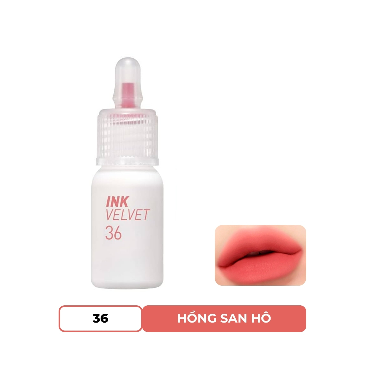 Son Kem Peripera Ink Velvet - 36 Active Coral