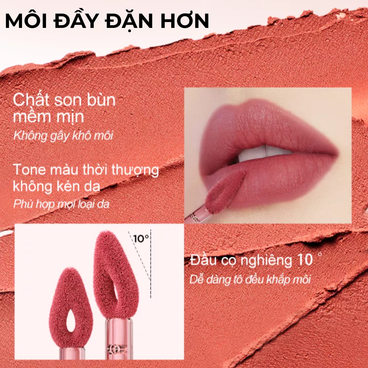 Son Kem Colorkey Mousse Lip Mud Matte #O104 Milk Tea