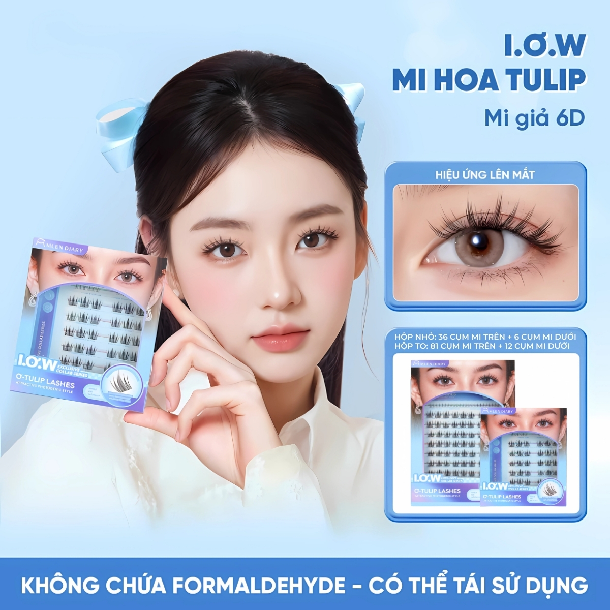 Mi Giả Mlen Diary Kiểu Ơ Tulip (Hộp To)
