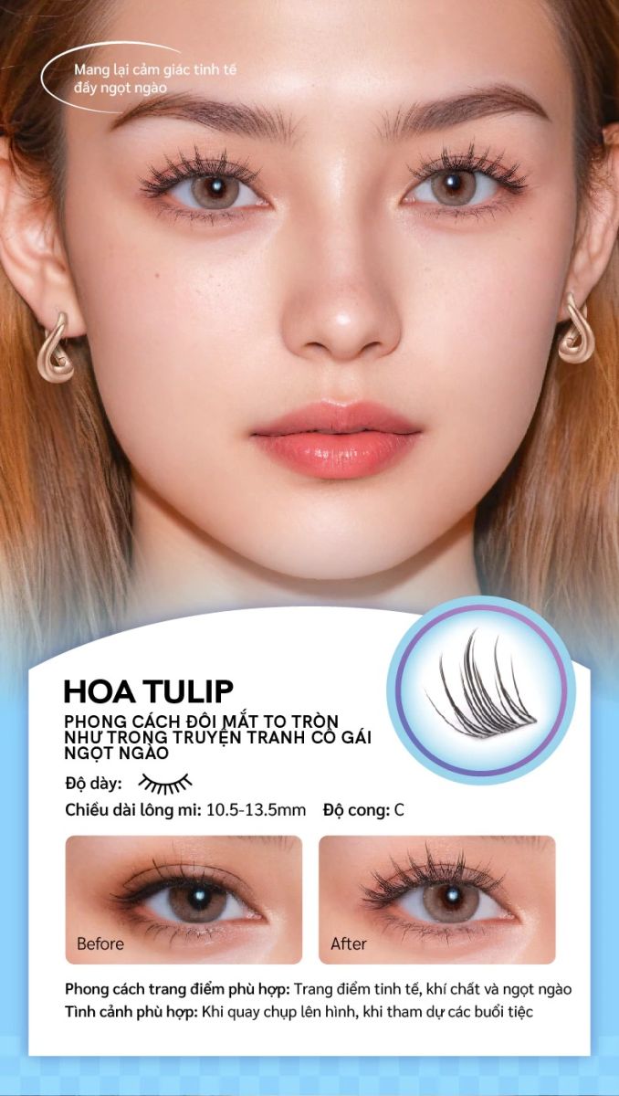 Mi Giả Mlen Diary Kiểu Ơ Tulip (Hộp To)