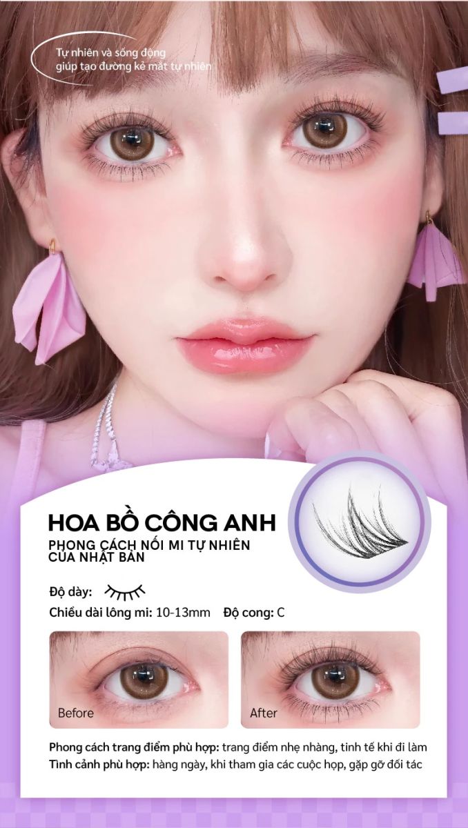 Mi Giả Mlen Diary Kiểu I Bồ Công Anh (Hộp To)