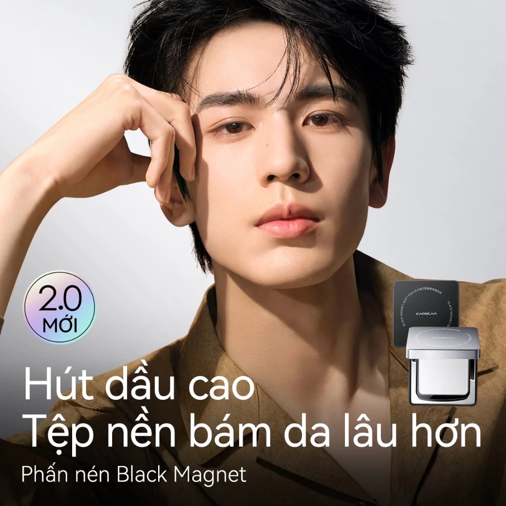Phấn Phủ Carslan 2.0 Dạng Nén Black Magnet Soft Focus Powder #02 Siêu Kiềm Dầu