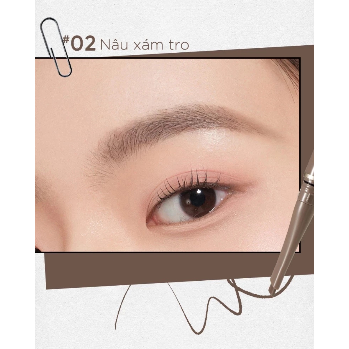 Chì Kẻ Mày Judy Doll Long Lasting - 02 Ash Brown