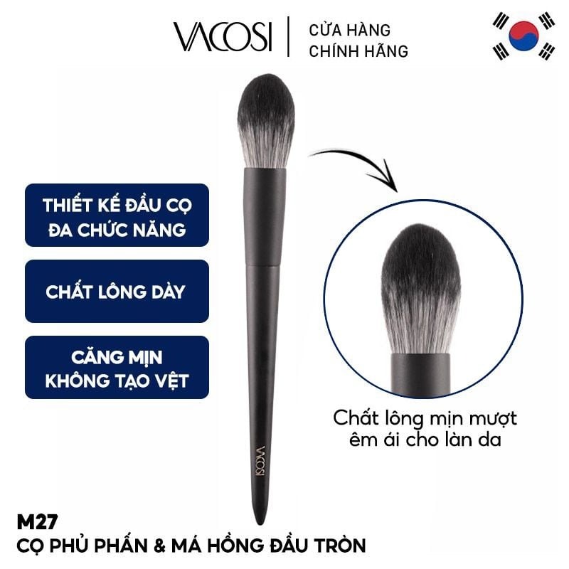 Cọ Phủ Và Má Đầu Tròn Vacosi M27
