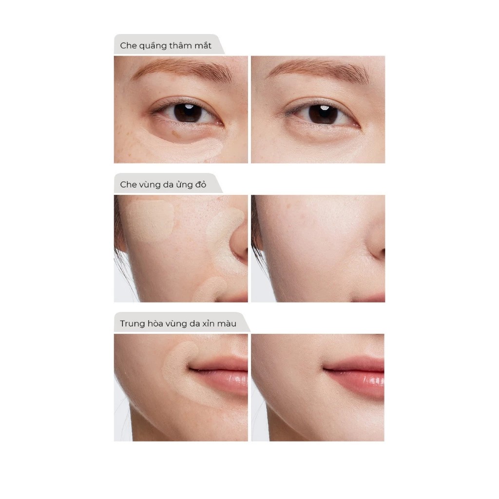 Che Khuyết Điểm The Saem Cover Perfection Triple Pot Concealer #02 Contour Beige