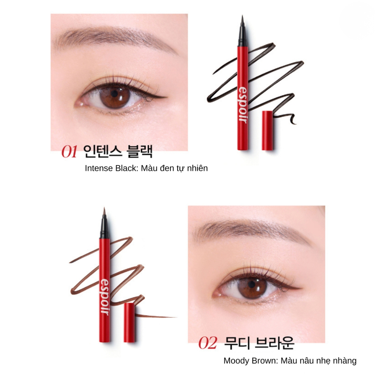 Dạ Kẻ Mắt Espoir Nomudging Brush Liner #2 Moody Brown