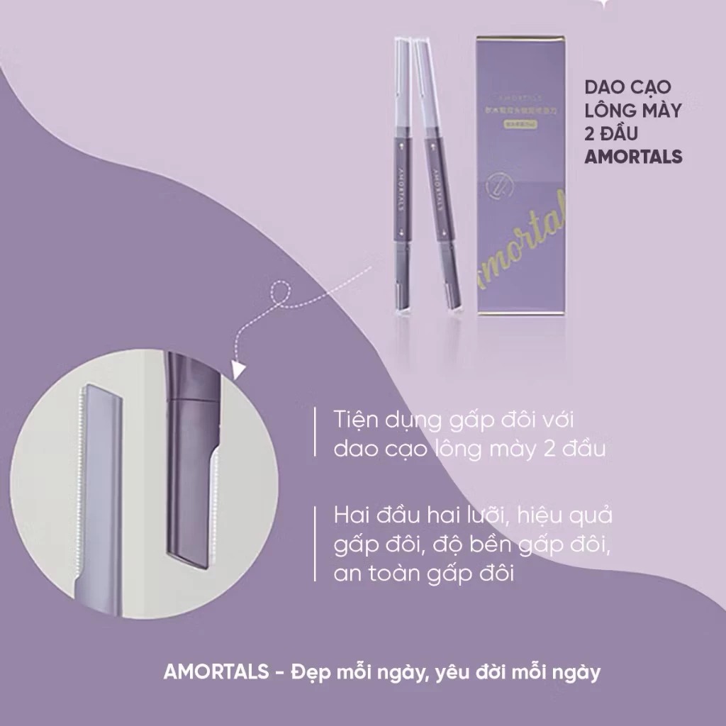 Dao Cạo Lông Mày Amortals Double Headed Maccro Eyebrow