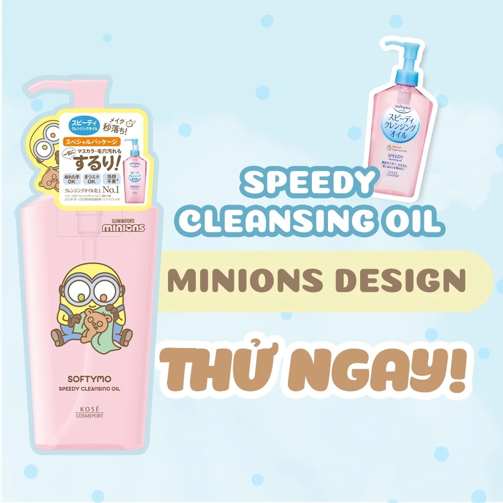 Dầu Tẩy Trang Kosé Softymo Speedy Cleansing Oil (Phiên Bản Minions)