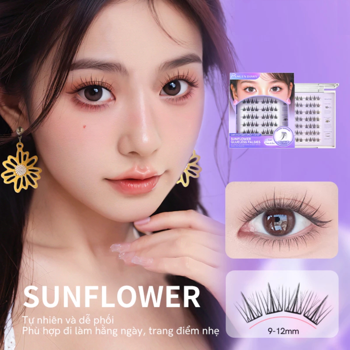 Mi Giả Mlen Diary Tự Dính - Hoa Hướng Dương
