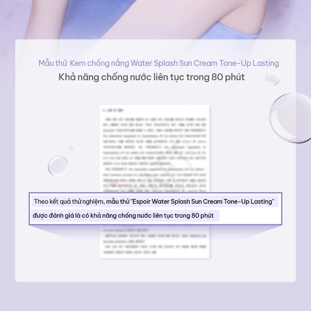 Kem Chống Nắng Espoir Water Splash Sun Cream Tone Up Lasting 50ml (Tím)