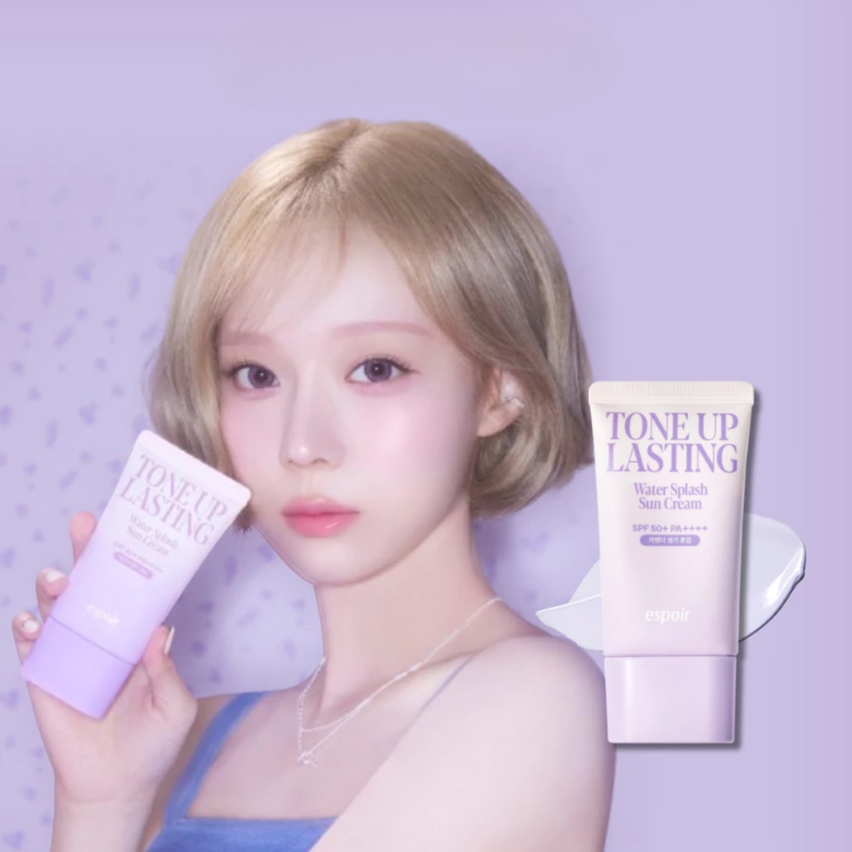 Kem Chống Nắng Espoir Water Splash Sun Cream Tone Up Lasting 50ml (Tím)