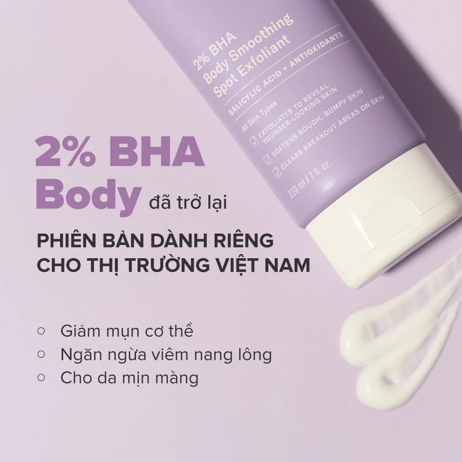 Kem Dưỡng Thể Paula's Choice Hỗ Trợ Giảm Mụn Và Làm Mịn Da 2% BHA Body Smoothing Spot Exfoliant