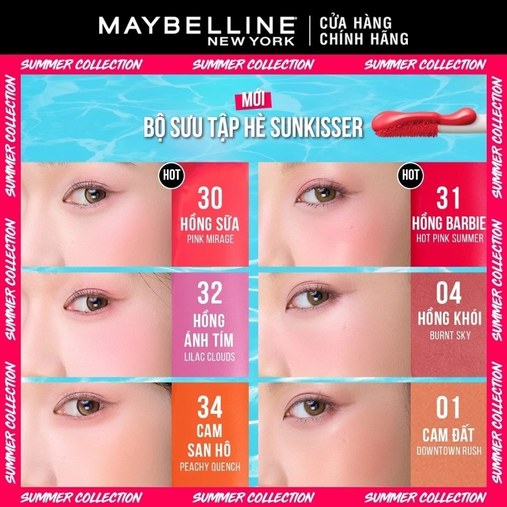 Má Hồng Dạng Kem Maybelline New York Sunkisser Blush - 04 Burnt
