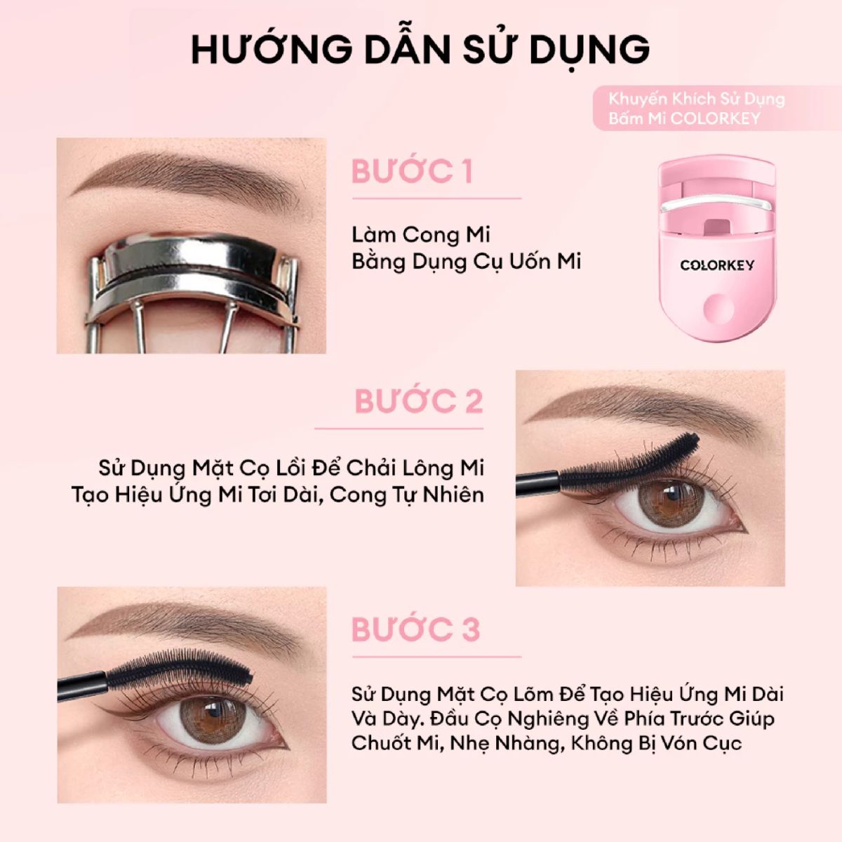 Mascara Colorkey Volumizing & Curling Dài Và Cong Mi