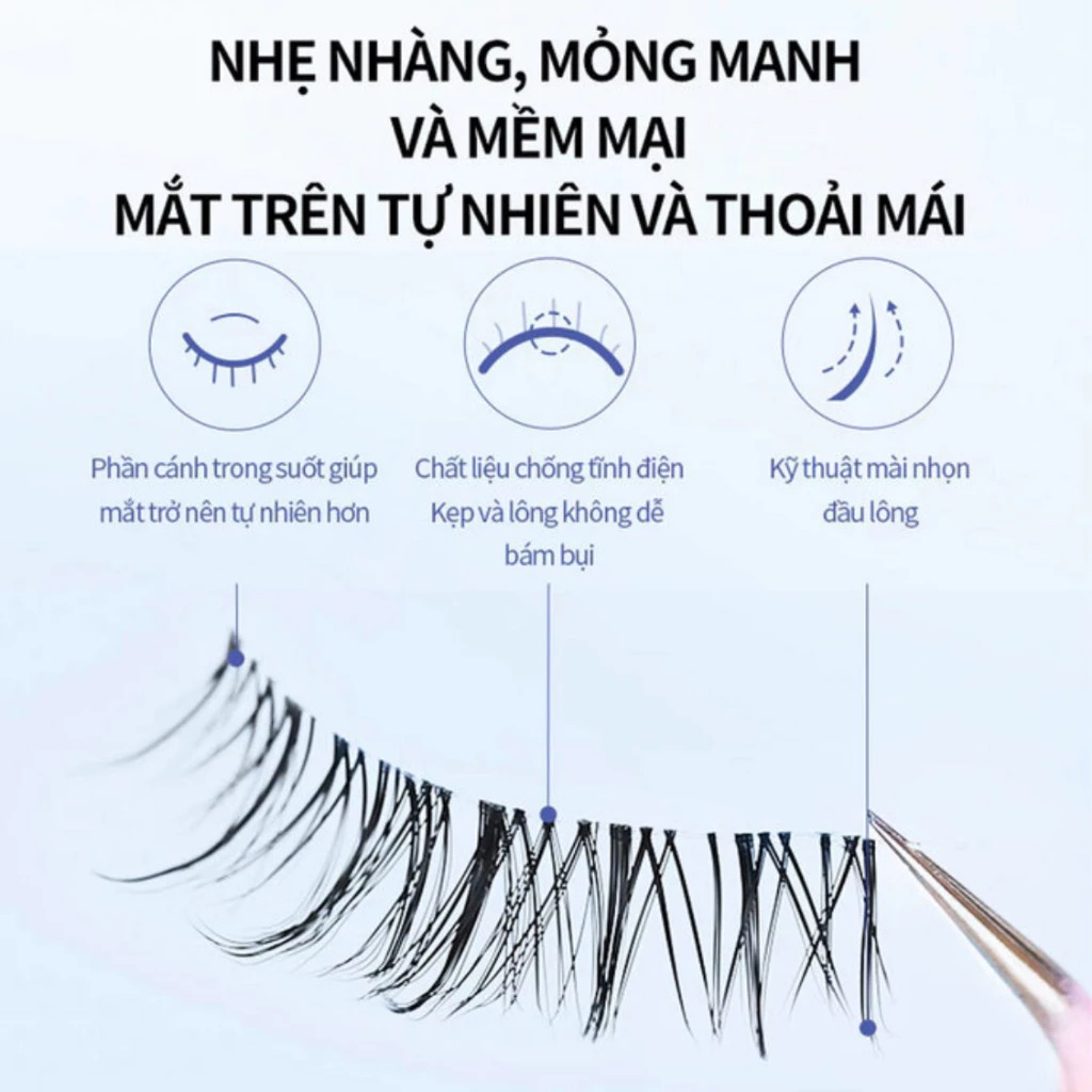 Mi Giả Mlen Diary Strips Lashes Giả Gân Trong Suốt - Sweet Cocoa