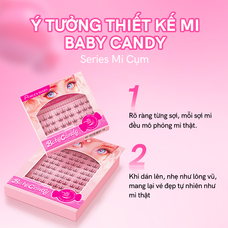 Mi Giả Mlen Diary Kiểu Baby Candy (Hộp To)