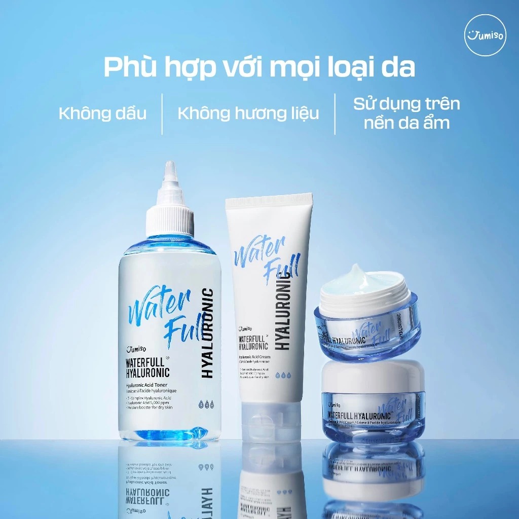 Nước Hoa Hồng Jumiso Cấp Ẩm Waterfull Hyaluronic Acid Toner 250ml