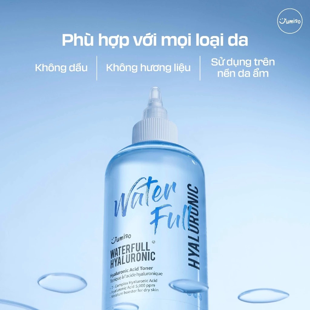 Nước Hoa Hồng Jumiso Cấp Ẩm Waterfull Hyaluronic Acid Toner 250ml