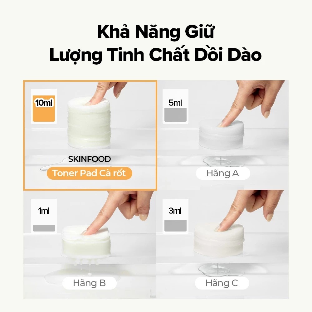 Nước Hoa Hồng Skinfood Dạng Miếng Carrot Carotene Calming Water Pad