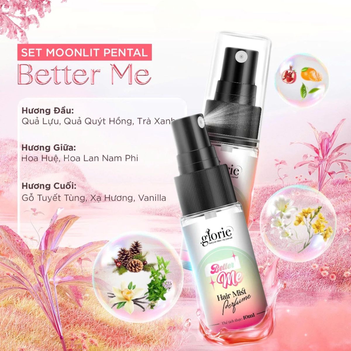 Nước Hoa Tóc Glorie Hair Mist Perfume - Better Me