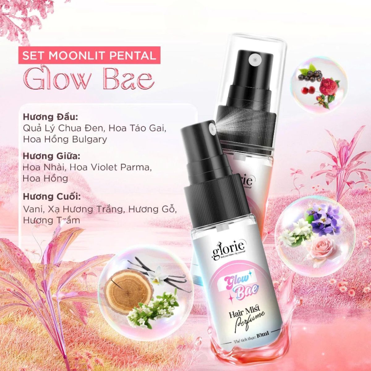 Nước Hoa Tóc Glorie Hair Mist Perfume - Glow Bae