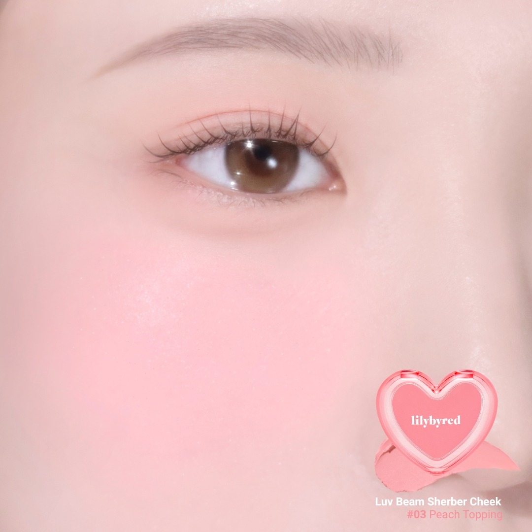 Phấn Má Lilybyred Luv Beam Sherbet Cheek Dạng Kem Xốp #03 Peach Topping