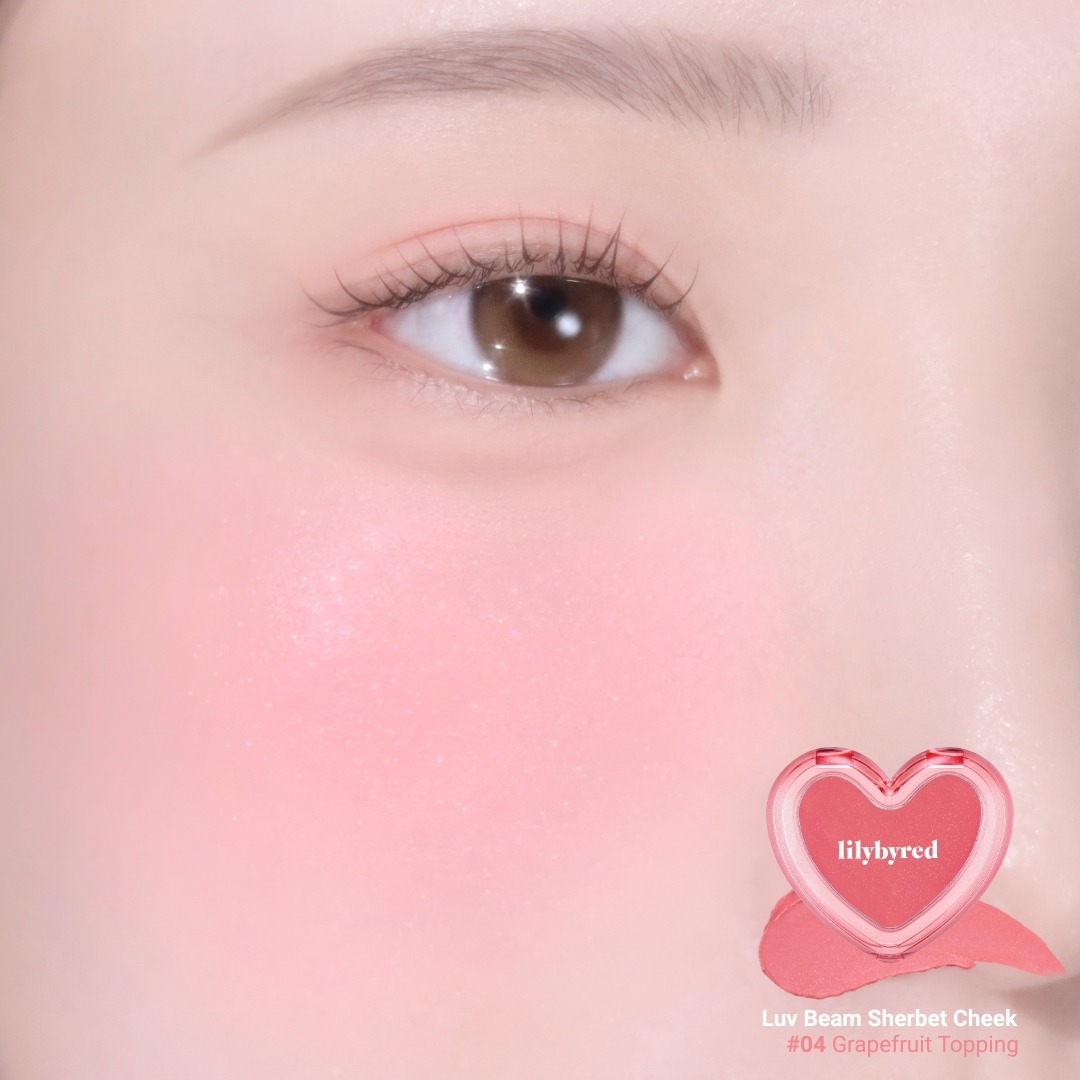 Phấn Má Lilybyred Luv Beam Sherbet Cheek Dạng Kem Xốp #04 Grapefruit Topping