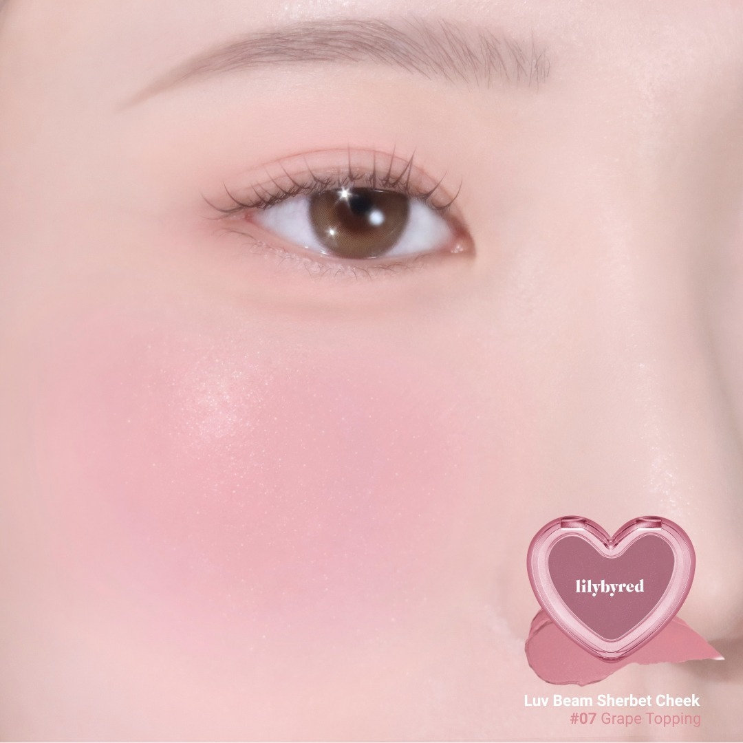 Phấn Má Lilybyred Luv Beam Sherbet Cheek Dạng Kem Xốp #07 Grape Topping