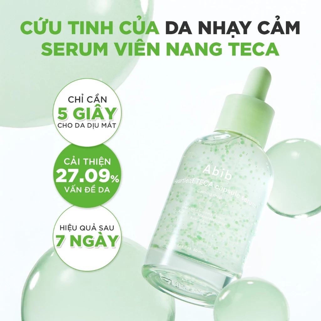 Serum Abib Viên Nang Diếp Cá Làm Dịu Da Heartleaf Teca Capsule Calming Drop 50ml