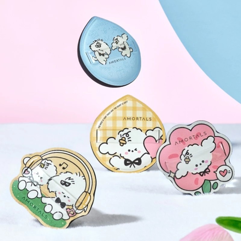 Set Bông Mút Amortals Porder Puff Suit Extra Box Hình Puppy (2 Bông Phấn Size XL + 1 Hộp Bảo Quản)