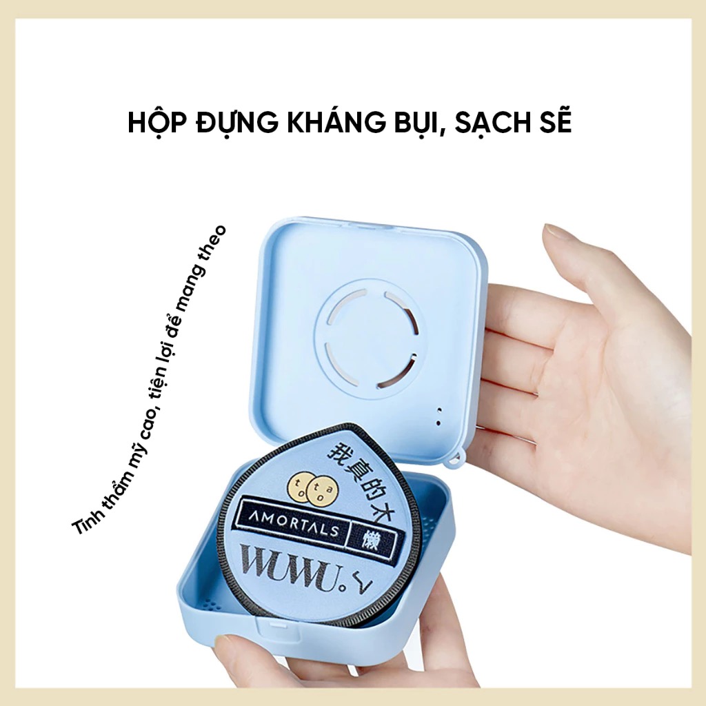 Set Bông Mút Amortals Powder Puff Suit (2 Bông Phấn Size XL + 1 Hộp Bảo Quản)