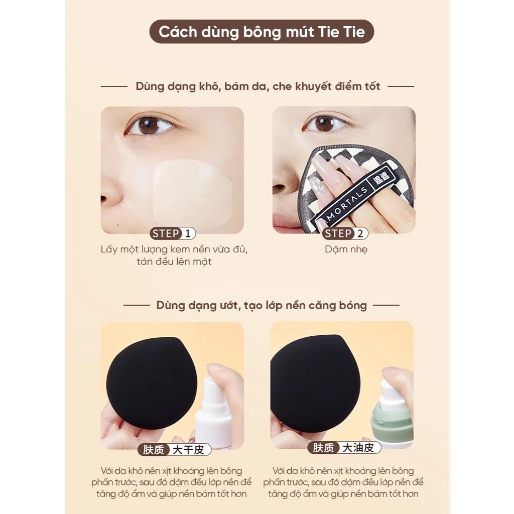 Set Bông Mút Amortals Sao Song Tử (2 Bông Mút + 1 Hộp Đựng)