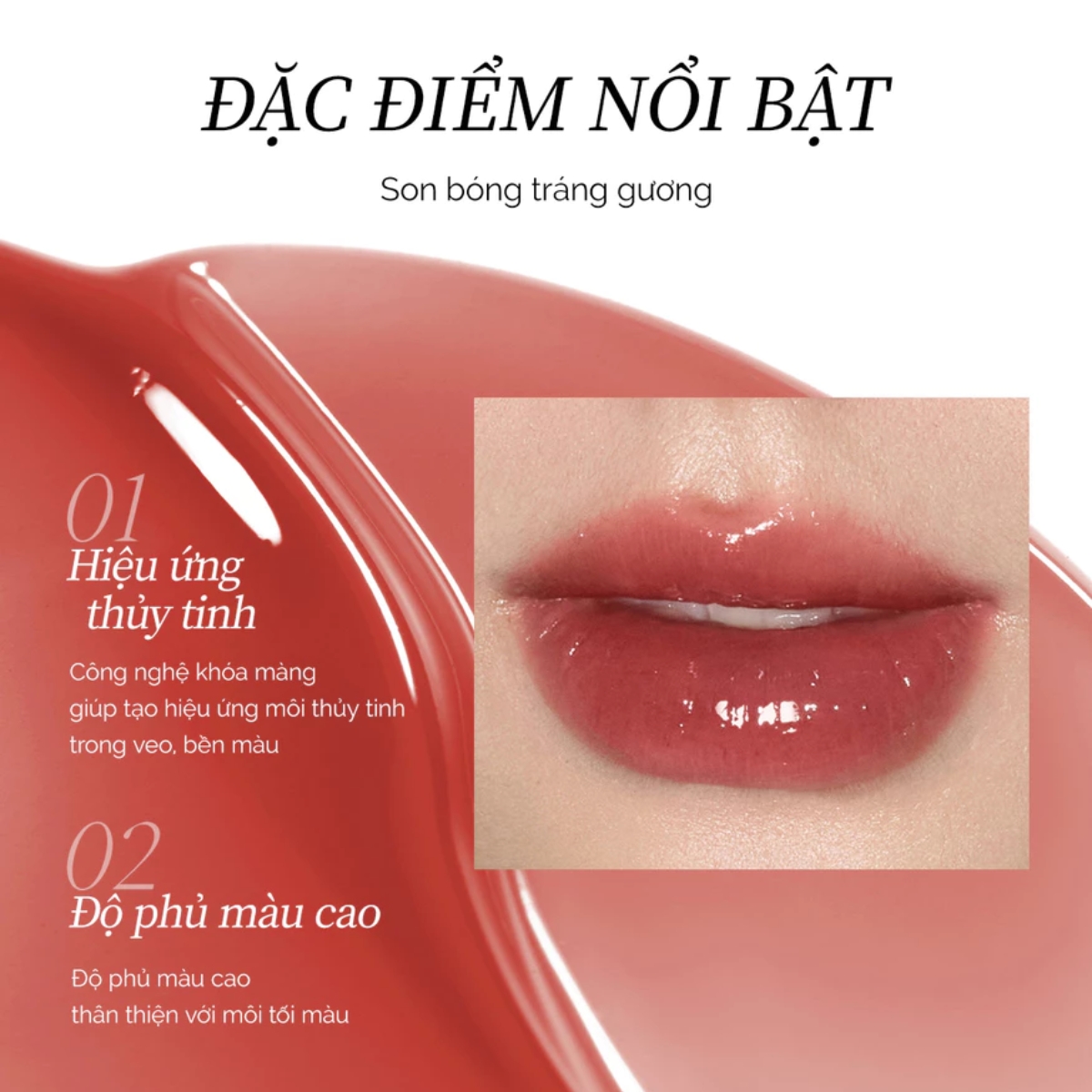 Son bóng Joocyee Essence Mirror Watery Gloss #740 Red Kerria