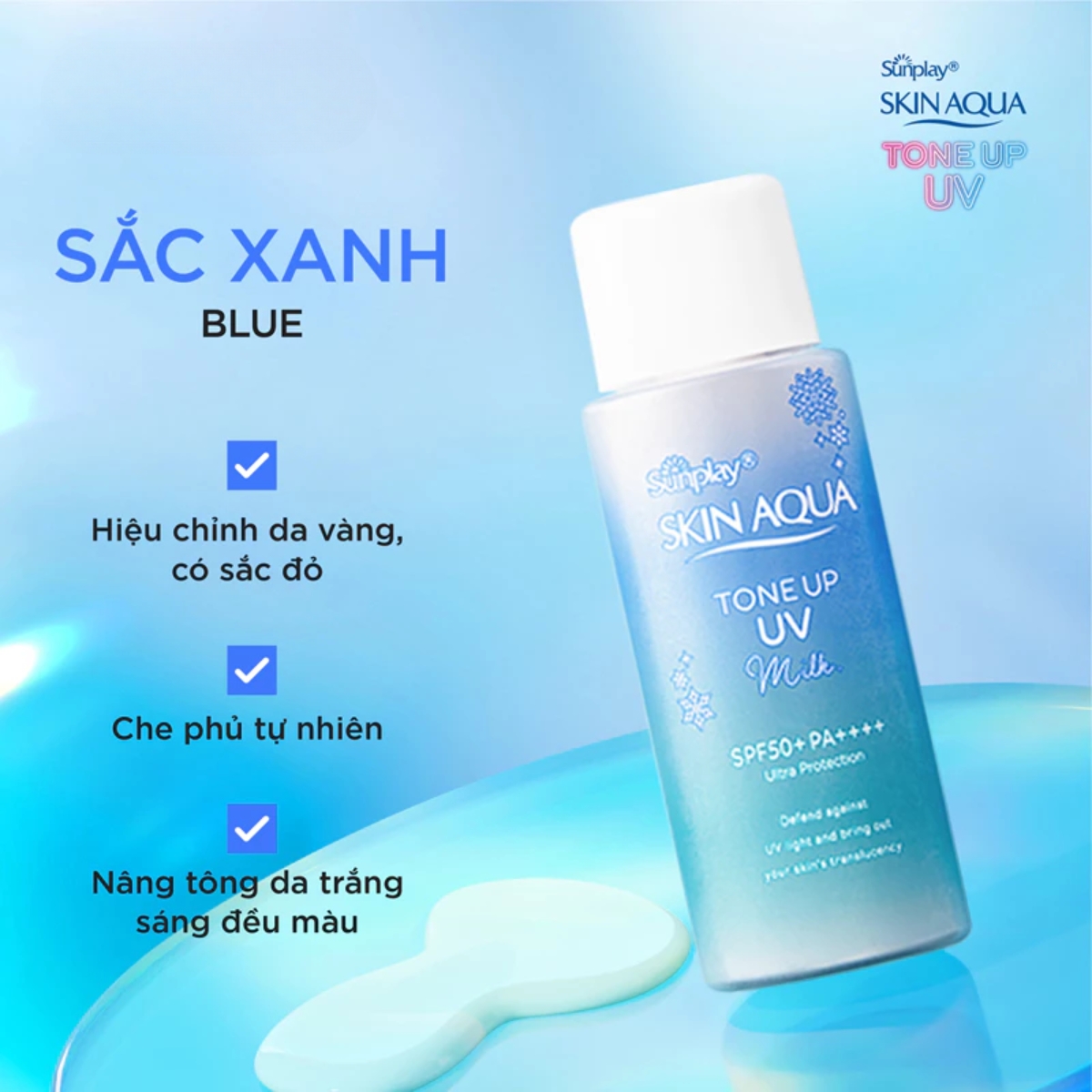Sữa Chống Nắng Sunplay Skin Aqua Hiệu Chỉnh Màu Da Blue 50g