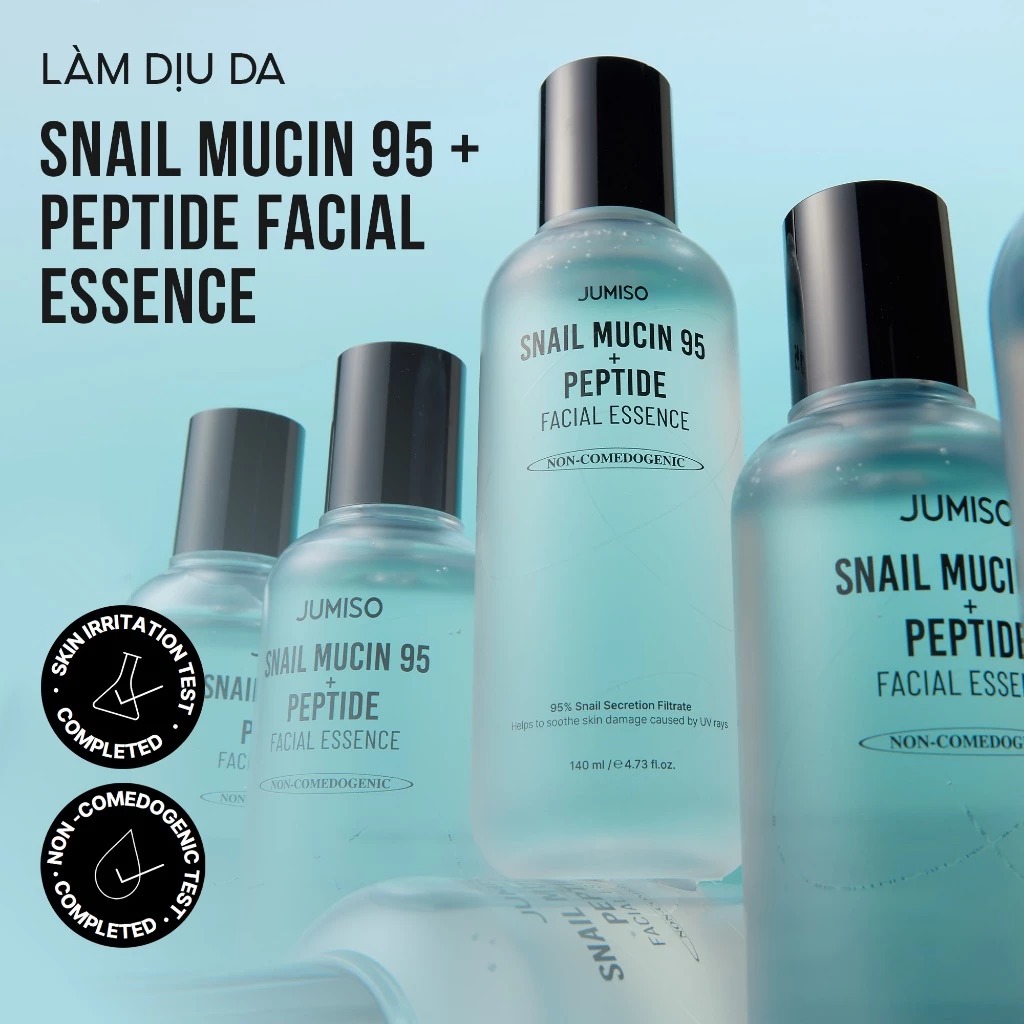 Tinh Chất Jumiso Chiết Xuất Ốc Sên Hỗ Trợ Ngăn Ngừa Lão Hoá Snail Mucin 95+ Peptide Facial Essence 140m