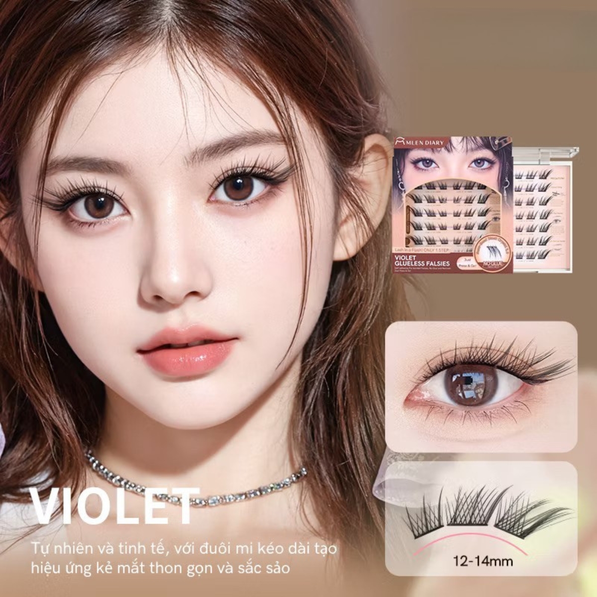 Mi Giả Mlen Diary Tự Dính - Violet