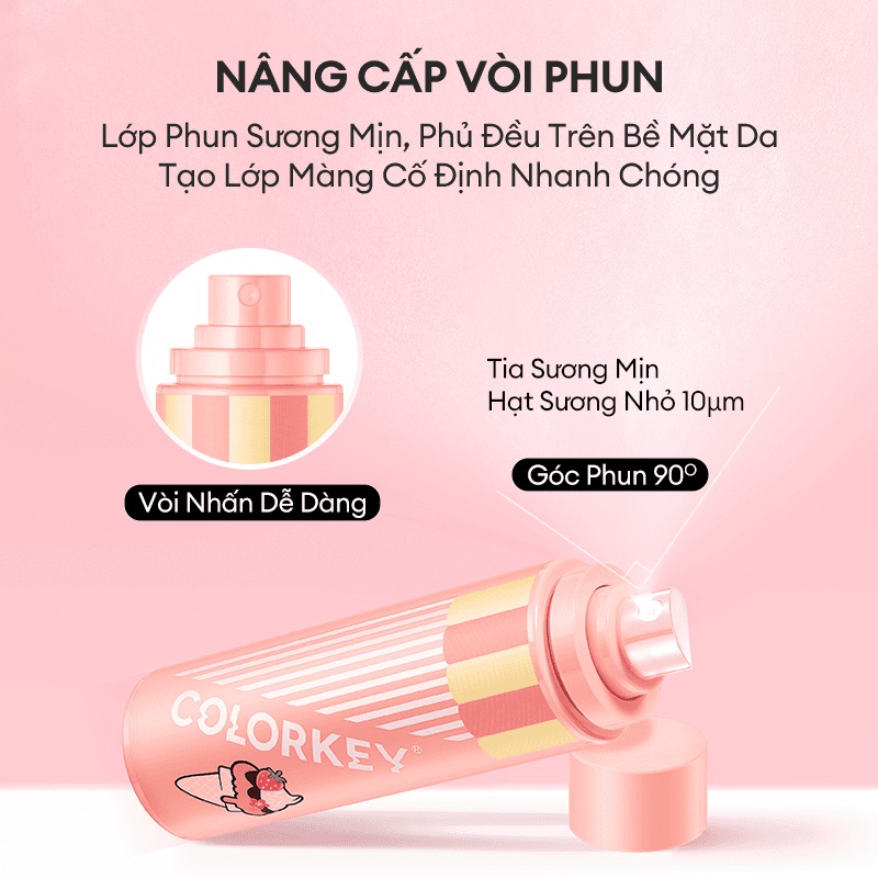 Xịt Khóa Nền Colorkey Airy Soft Matte Makeup Setting Spray 30ml (Ice Cream)