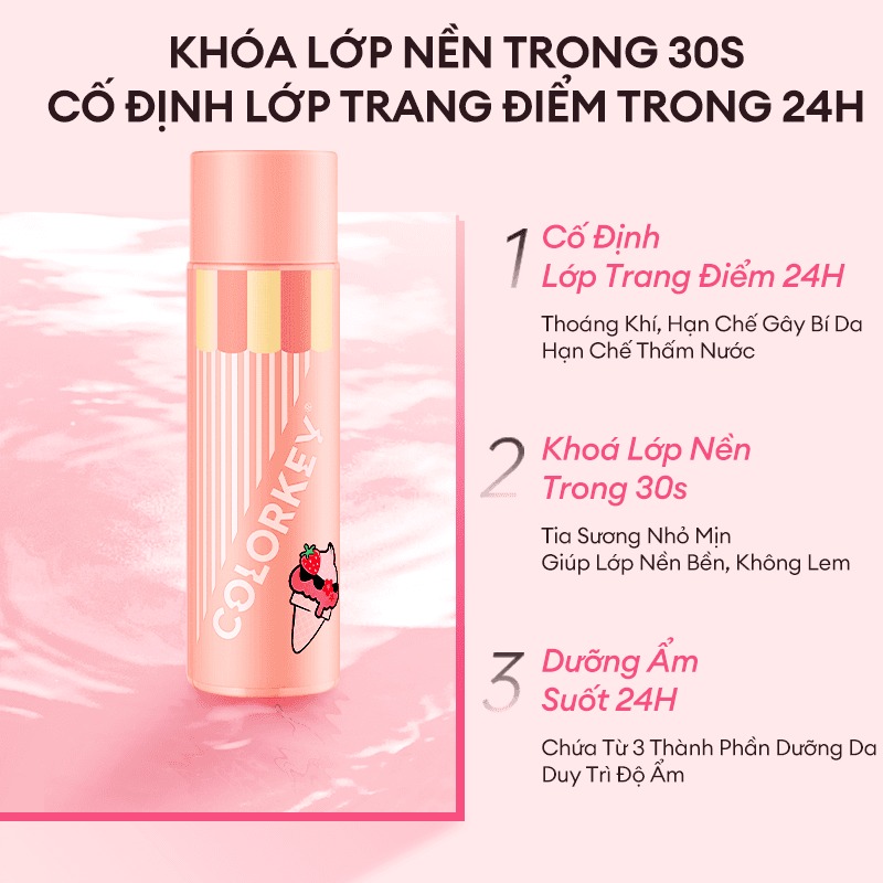 Xịt Khóa Nền Colorkey Airy Soft Matte Makeup Setting Spray 30ml (Ice Cream)