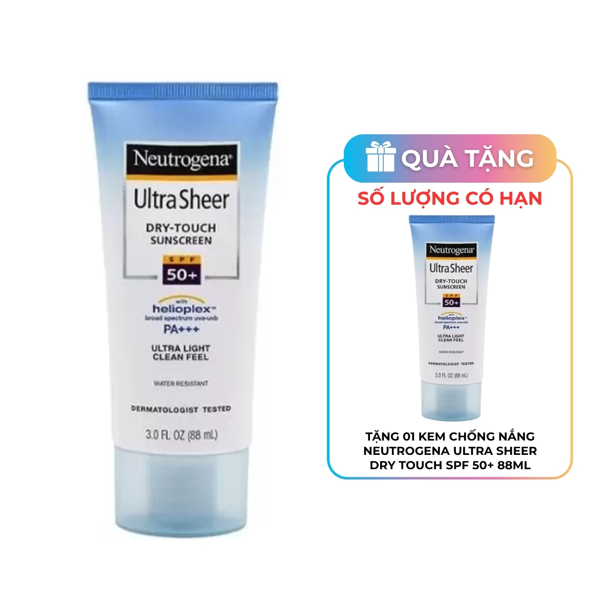 Kem Chống Nắng Neutrogena Ultra Sheer Dry Touch SPF 50+ 88ml